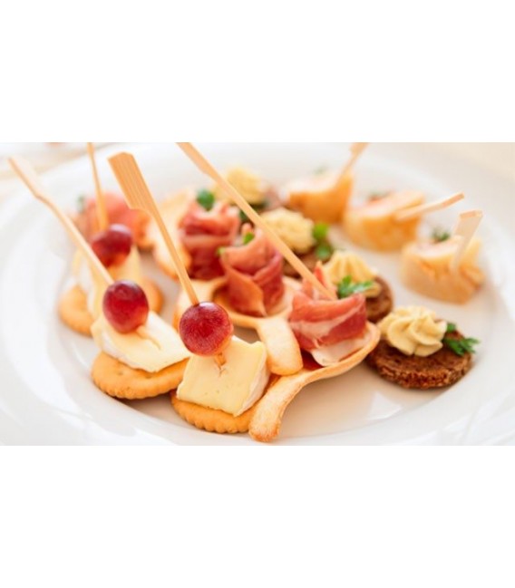 Pinchos de Bambú con Agarrador 180 mm. (Caja 2.500 Uds)