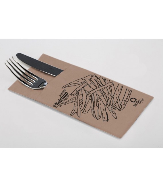 Servilletas Canguro Papel Eco Punta-Punta 40x40cm Ketchup