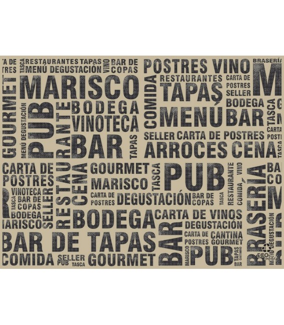 Mantel Individual Papel Ecológico 30x40cm Sibarita