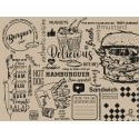 Mantel Individual Papel Ecológico 30x40cm Hamburguer