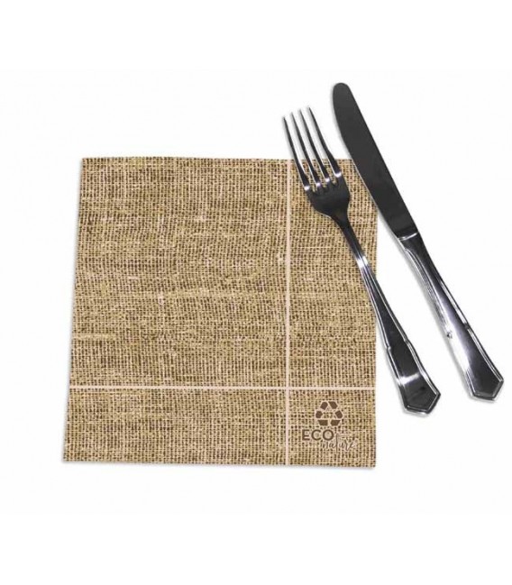 Servilletas Papel Eco Punta-Punta 40x40cm Natur