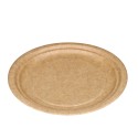 Platos Biodegradables de Cartón Kraft 18cm