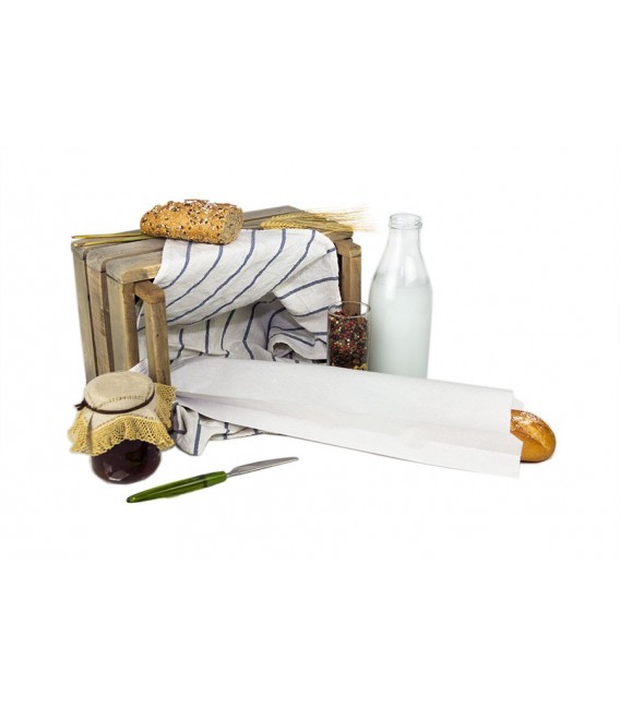 Bolsas de Papel Blancas 12+6x50cm 40gr