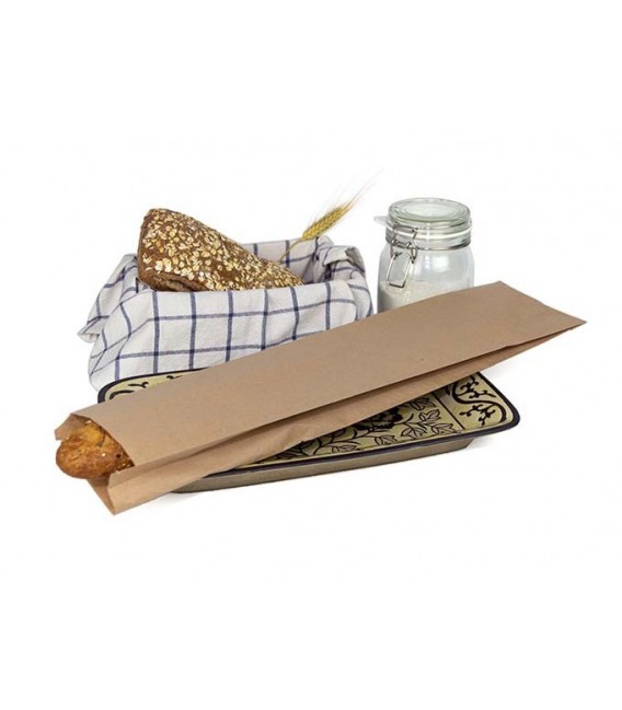 Bolsas de Papel Kraft 9+5x58cm 40gr