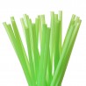 Pajitas Biodegradables Rectas Verdes de PLA Ø6mm x 23cm