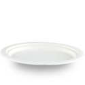 Platos Ovales Biodegradables de Caña de Azúcar 32x25cm