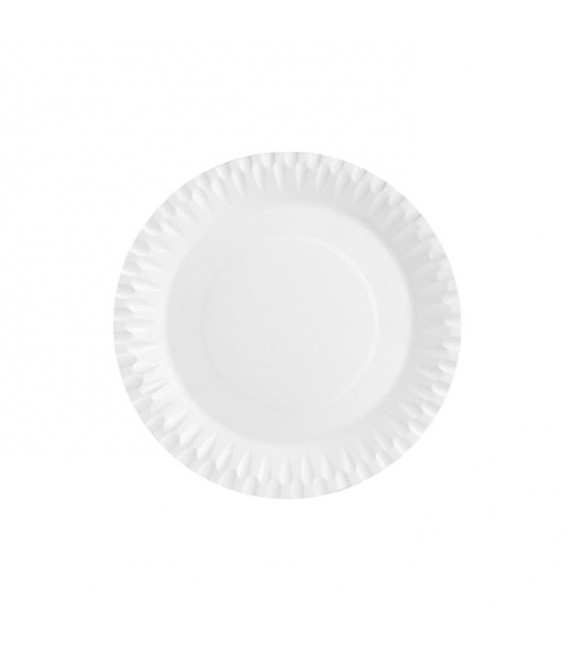 Platos Biodegradables de Cartón Blancos 18cm