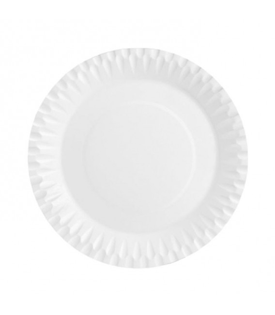 Platos Biodegradables de Cartón Blancos 28cm