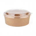 Envases de Cartón Redondos con Tapa Transparente 750ml