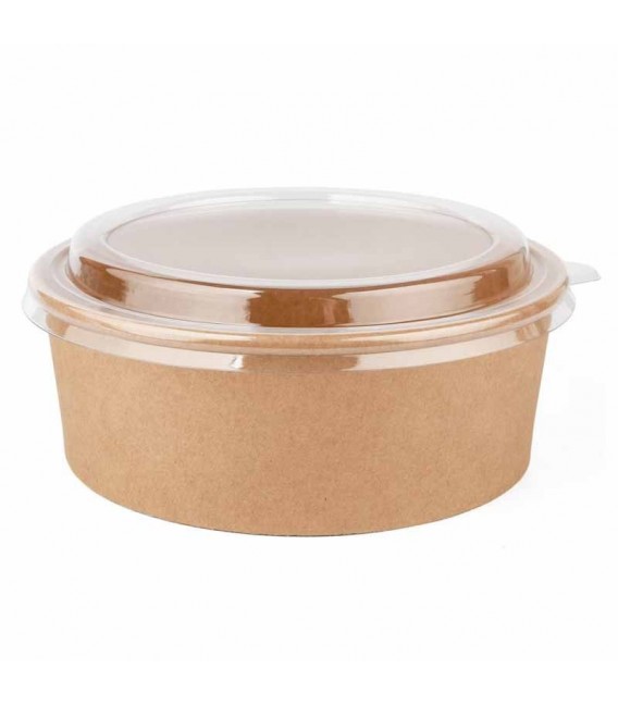 Envases de Cartón Redondos con Tapa Transparente 1.300ml