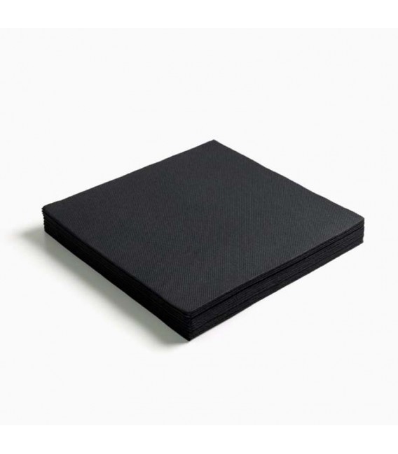 Servilletas de Papel Punta Punta 33x33 cm Negras