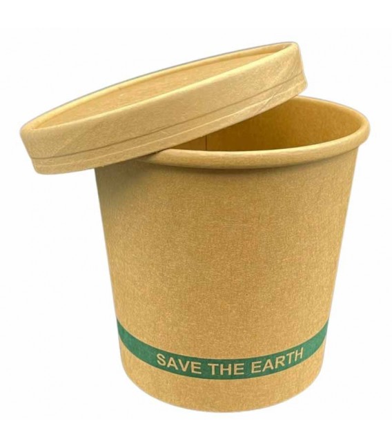 Tarrinas de Cartón Kraft con Tapas 750ml