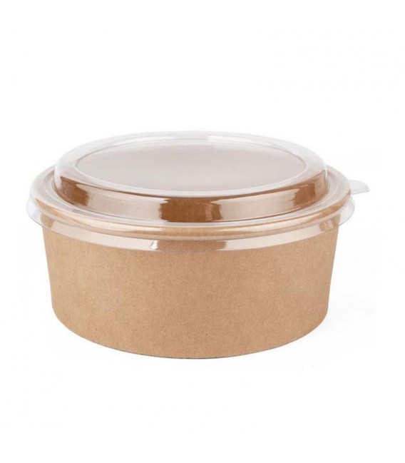 Envases de Cartón Redondos con Tapa Transparente 1.000ml