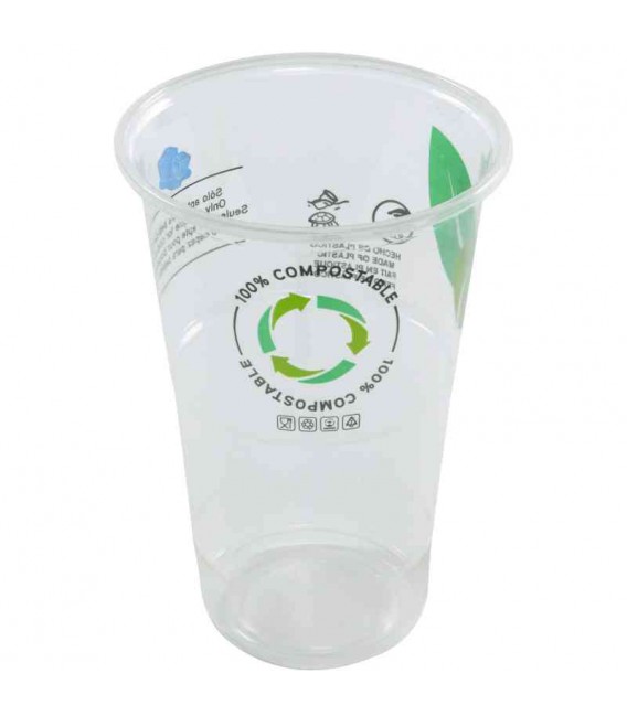 Vasos Biodegradables PLA 500ml Transparentes