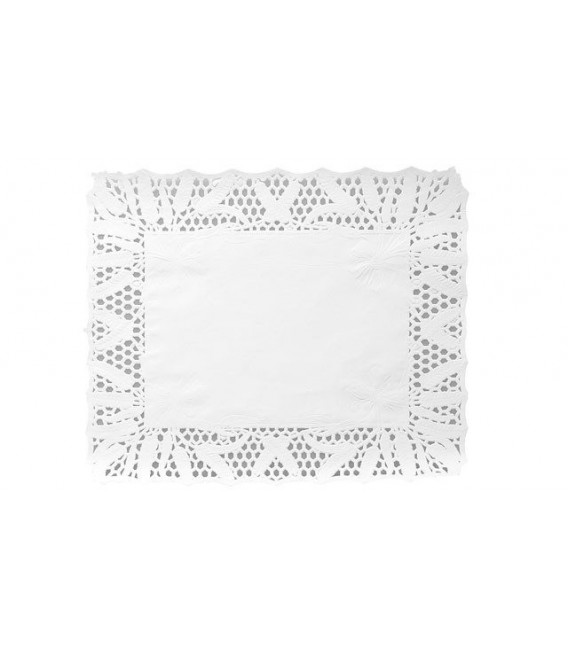 Blondas de Papel Rectangulares Blancas 26x32cm (2.500 Uds)