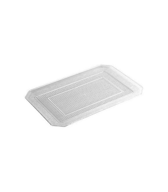 Bandeja de Plástico PS Lux Transparente Reutilizable 35 x 25 cm