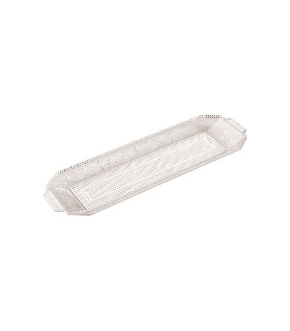 Bandeja de Plástico PS Lux Transparente Reutilizable 46 x 14,5 cm