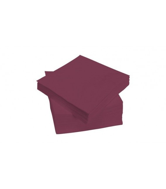 Servilletas Papel Punta Punta 40 x 40 cm Burdeos 2 Capas