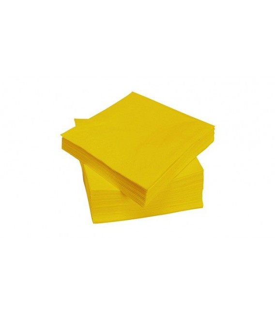 Servilletas Papel Punta Punta 40 x 40 cm Amarillas 2 Capas