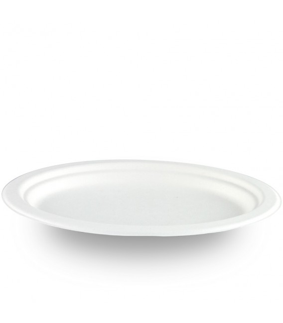 Platos Oval Biodegradables Caña de Azúcar 26x20cm
